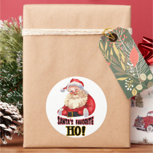 Santa's favoriete Ho Ronde Sticker
