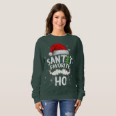 Santas Favoriete Ho Santa favoriete Ho Funny Girls Trui (Voorkant volledig)
