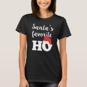 Santa's favoriete Ho-shirt kerstfeest T-shirt (Voorkant)