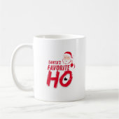 Santa's Favoriete Ho - Speelse Vakantie Design Koffiemok (Links)