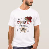 Santa's favoriete hoer - grappige Kerstmis T-shirt (Voorkant)