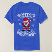 Santas Favoriete Homeschool leraar Kerstmis T-shirt (Design voorkant)