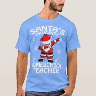 Santas Favoriete Homeschool leraar Kerstmis T-shirt