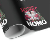 Santas Favoriete Homo Gay Kerstmis LGBTQ Pride Cadeaupapier (Rol Hoek)