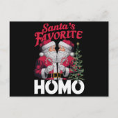 Santas Favoriete Homo Gay Kerstmis LGBTQ Pride Feestdagenkaart (Voorkant)