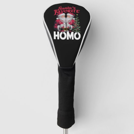 Santas Favoriete Homo Gay Kerstmis LGBTQ Pride Golfheadcover (Voorkant)
