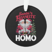 Santas Favoriete Homo Gay Kerstmis LGBTQ Pride Ornament (voorkant)