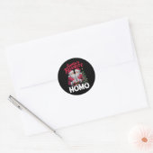 Santas Favoriete Homo Gay Kerstmis LGBTQ Pride Ronde Sticker (Envelop)