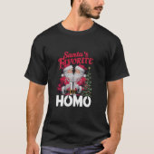 Santas Favoriete Homo Gay Kerstmis LGBTQ Pride T-shirt (Voorkant)