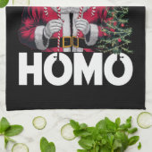 Santas Favoriete Homo Gay Kerstmis LGBTQ Pride Theedoek (Gevouwen)