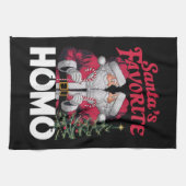 Santas Favoriete Homo Gay Kerstmis LGBTQ Pride Theedoek (Horizontaal)