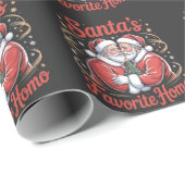 Santa's Favoriete Homo LGBT Pride Gay Kerstmis Cadeaupapier (Rol Hoek)