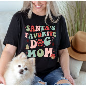 Santa's favoriete hond moeder t-shirt
