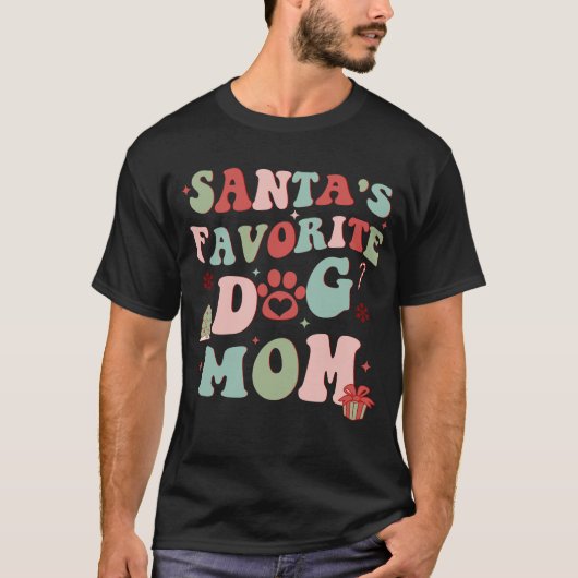 Santa's favoriete hond moeder t-shirt (Voorkant)