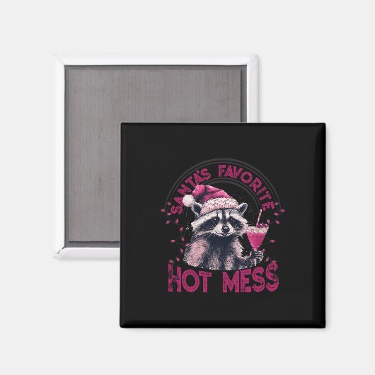 Santa's Favoriete Hot Mess Kerstmis Grappige Wasbe Magneet (Voorkant / Achterkant)