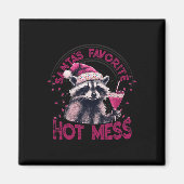 Santa's Favoriete Hot Mess Kerstmis Grappige Wasbe Magneet (Voorkant)
