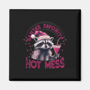 Santa's Favoriete Hot Mess Kerstmis Grappige Wasbe Magneet