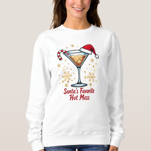 Santa's favoriete Hot Mess Sweatshirt (Voorkant)