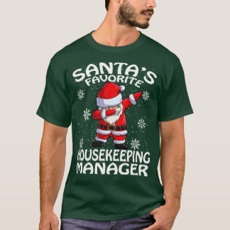 Santas Favoriete Housekeeping Manager Kerstmis T-shirt