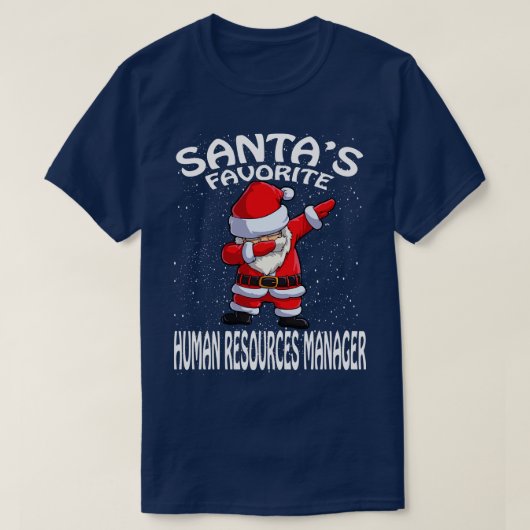 Santas Favoriete Human Resources Manager Kerstmis T-shirt (Design voorkant)
