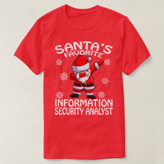 Santas Favoriete Informatie Beveiliging Analist Ch T-shirt (Design voorkant)