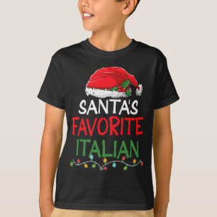 Santa's favoriete Italiaanse kerstkerstkerstkerstm T-shirt