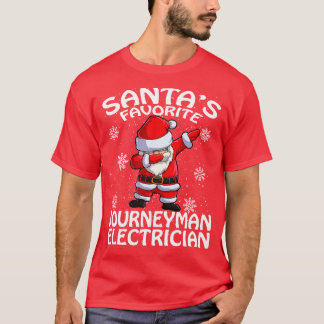 Santas Favoriete Journeyman Elektricien Kerstmis T-shirt