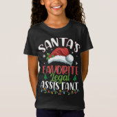 Santa's favoriete juridisch assistent kerstkerstma t-shirt (Voorkant)