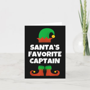 Santa's Favoriete Kapitein Kerstmis PJ Boat Boatin Kaart