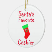 Santa's favoriete kassierkeramische versiering keramisch ornament (Links)