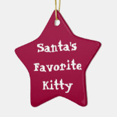 Santas Favoriete Kat Orna Keramisch Ornament (Links)