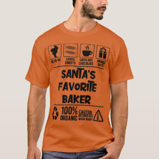 Santas Favoriete kerst in Baker T-shirt