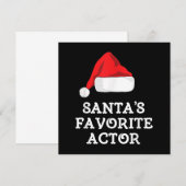 Santas Favoriete kerstactrice Actress Bedankkaart (Voorkant / Achterkant)