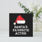 Santas Favoriete kerstactrice Actress Bedankkaart (Staand voorkant)