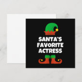 Santas Favoriete kerstactrice Actress Bedankkaart (Voorkant / Achterkant)