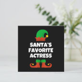 Santas Favoriete kerstactrice Actress Bedankkaart (Staand voorkant)