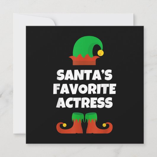 Santas Favoriete kerstactrice Actress Bedankkaart (Voorkant)