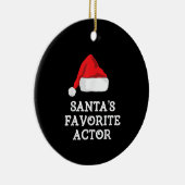 Santas Favoriete kerstactrice Actress Keramisch Ornament (Rechts)