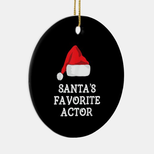 Santas Favoriete kerstactrice Actress Keramisch Ornament (Rechts)