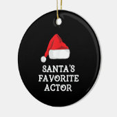 Santas Favoriete kerstactrice Actress Keramisch Ornament (Links)