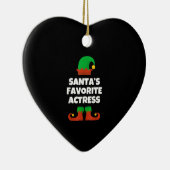 Santas Favoriete kerstactrice Actress Keramisch Ornament (Rechts)