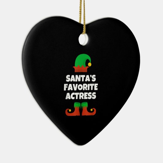 Santas Favoriete kerstactrice Actress Keramisch Ornament (Rechts)