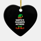 Santas Favoriete kerstactrice Actress Keramisch Ornament (Voorkant)