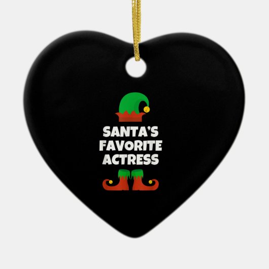 Santas Favoriete kerstactrice Actress Keramisch Ornament (Voorkant)
