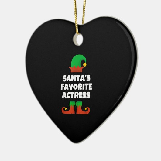 Santas Favoriete kerstactrice Actress Keramisch Ornament (Links)
