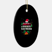 Santas Favoriete kerstcadeaus voor elektricien Keramisch Ornament (Rechts)
