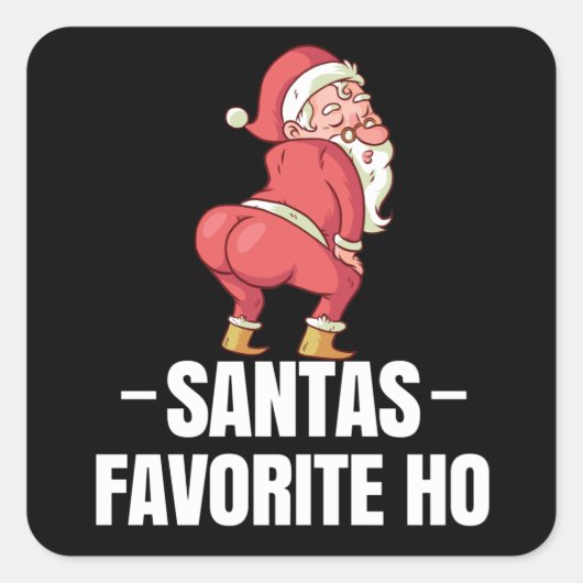 Santa's favoriete kerstfeestelijke feestdagen vierkante sticker (Voorkant)
