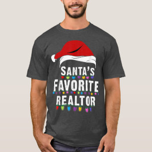 Santas Favoriete kerstfeestelijke T-shirt