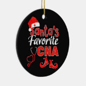 Santas-favoriete kerstkanna-ornament keramisch ornament (Rechts)