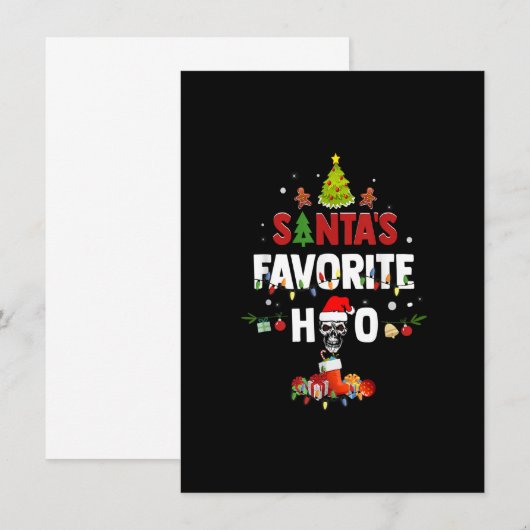 Santa's favoriete kerstkerstkerstkerstkerstkerstke kaart (Voorkant / Achterkant)